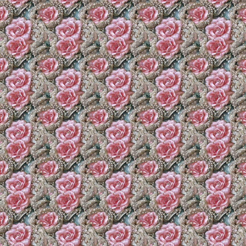 Roses & Pearls Pattern Acrylic Sheets - CMB Pattern Sheets - Local Plastic & Wholesale Acrylic Sheets Supplier